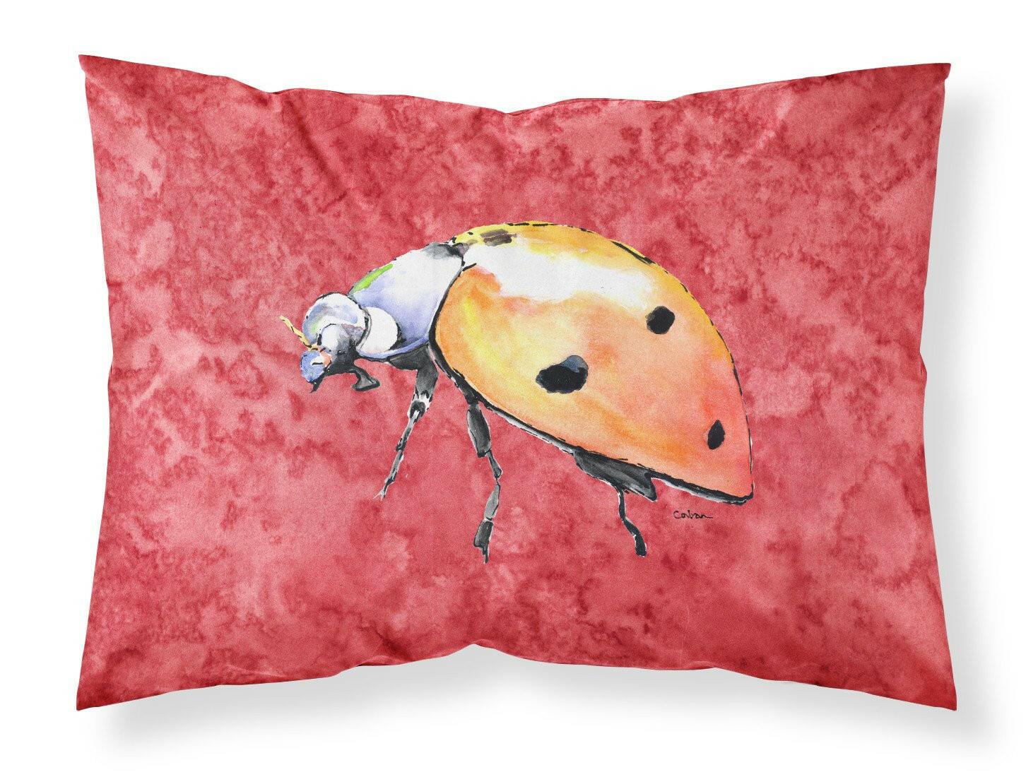 Lady Bug on Red Moisture wicking Fabric standard pillowcase by Caroline's Treasures
