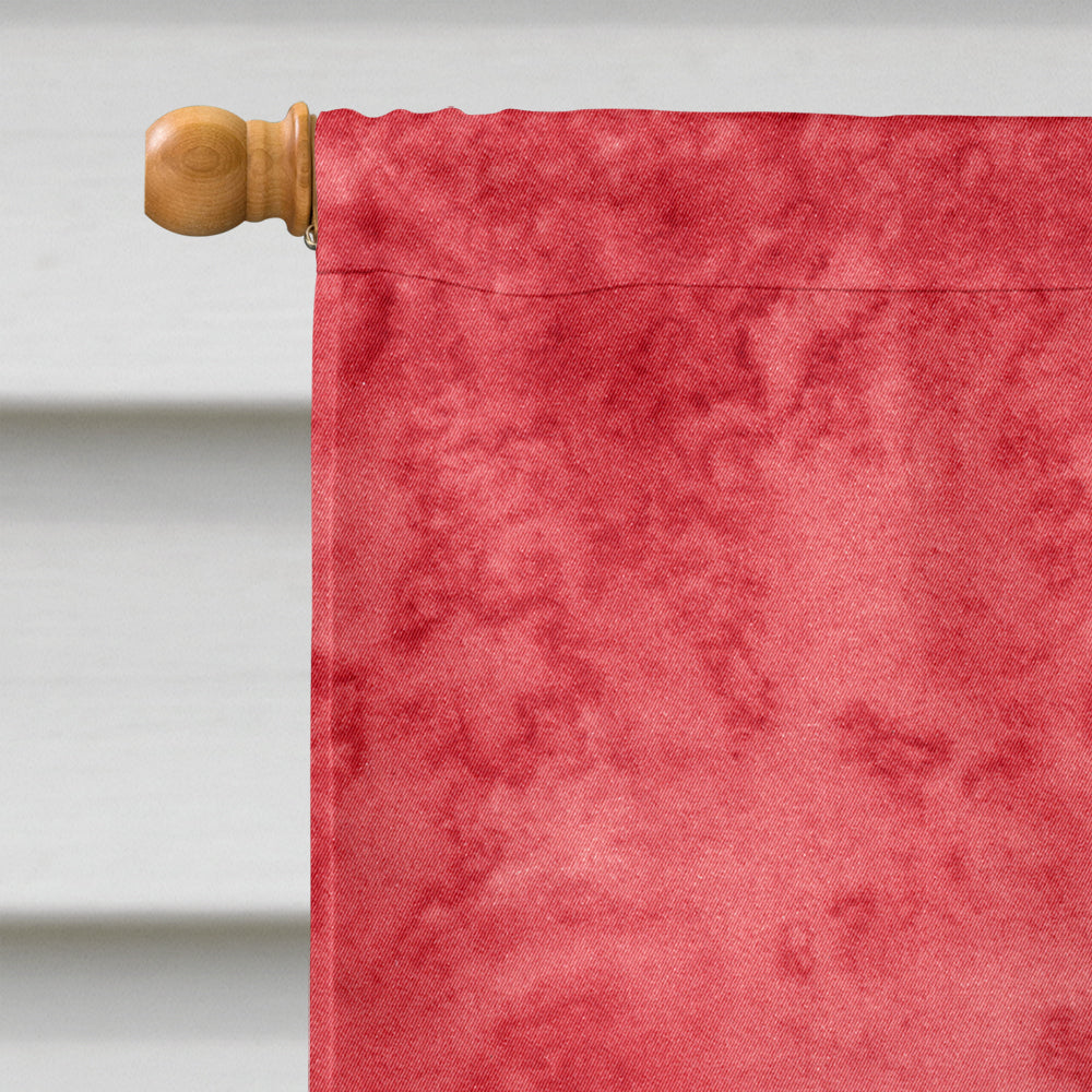 Lady Bug on Red Flag Canvas House Size