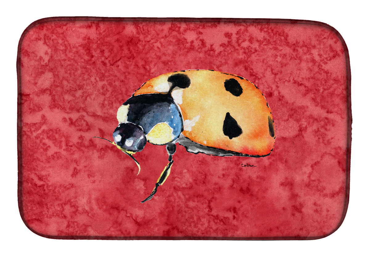 Lady Bug on Red Dish Drying Mat 8869DDM  the-store.com.