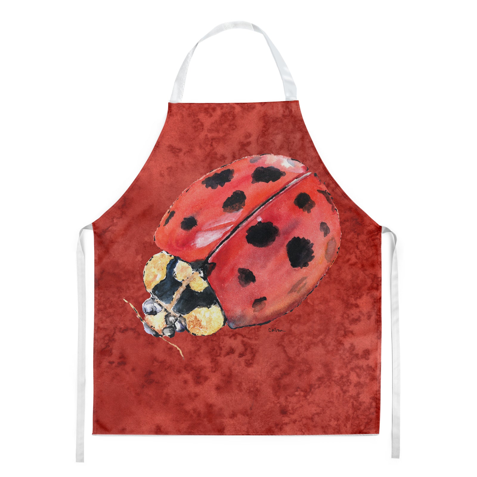Lady Bug on Deep Red Apron  the-store.com.