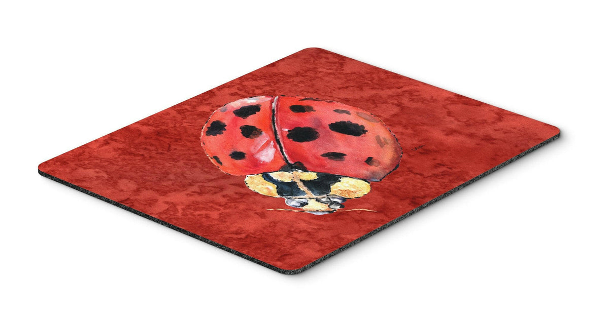Lady Bug on Deep Red Mouse Pad, Hot Pad or Trivet by Caroline&#39;s Treasures