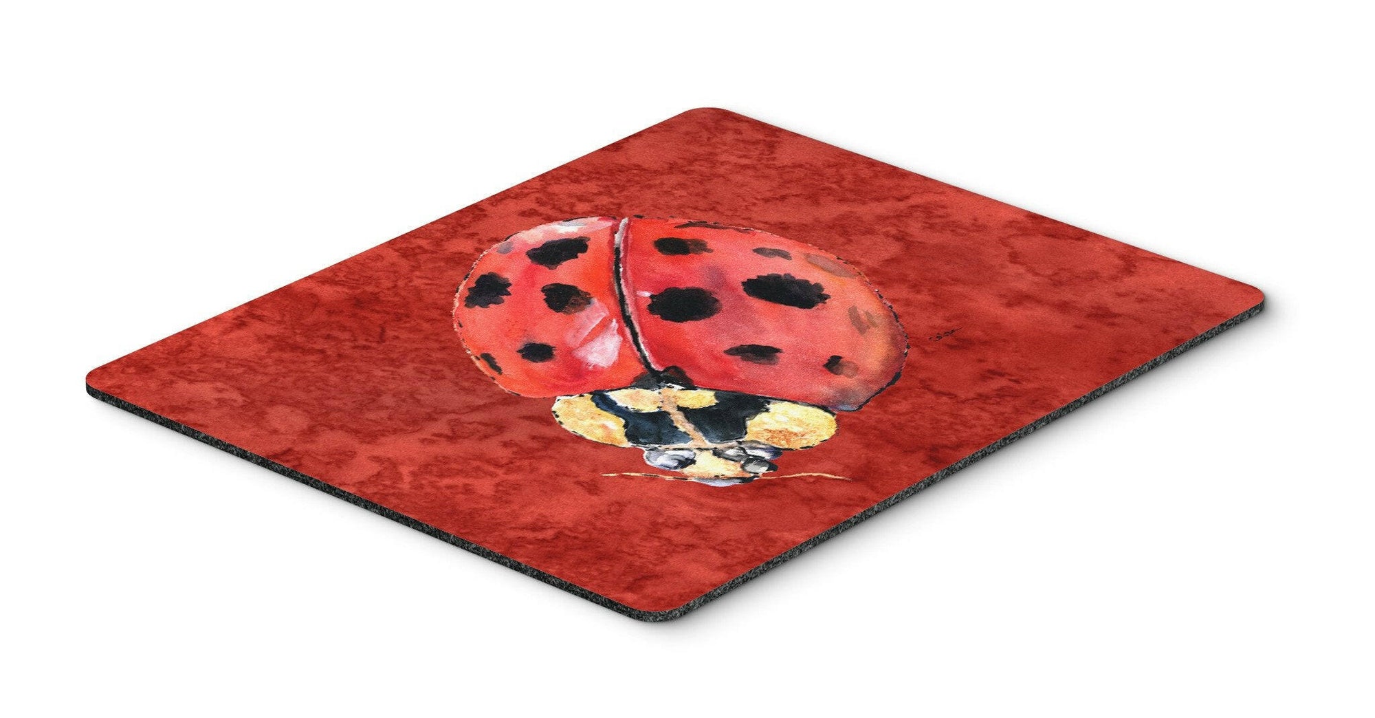Lady Bug on Deep Red Mouse Pad, Hot Pad or Trivet by Caroline's Treasures