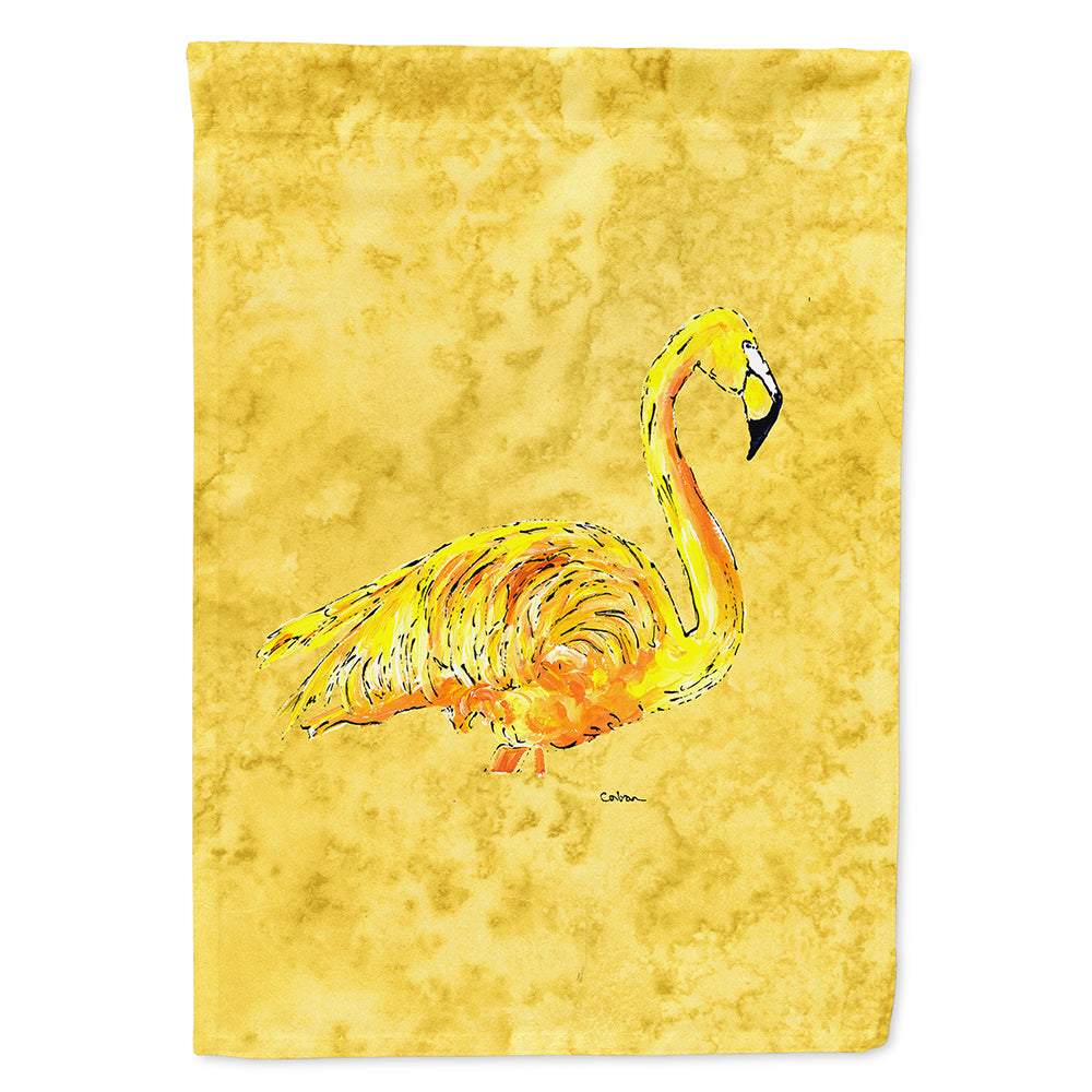 Flamingo on Yellow Flag Canvas House Size  the-store.com.