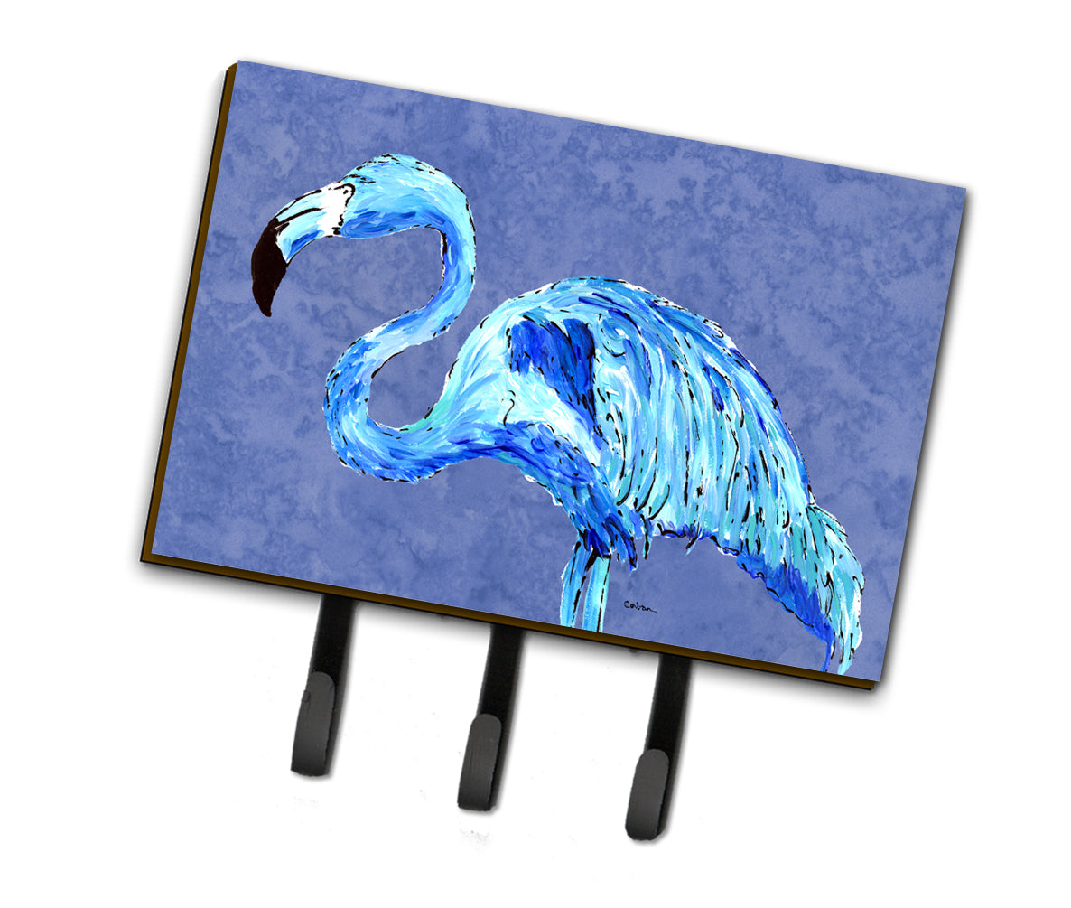 Flamingo On Slate Blue Leash or Key Holder