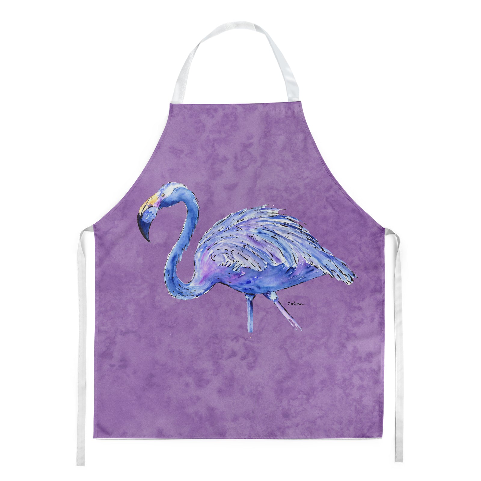 Flamingo on Purple Apron