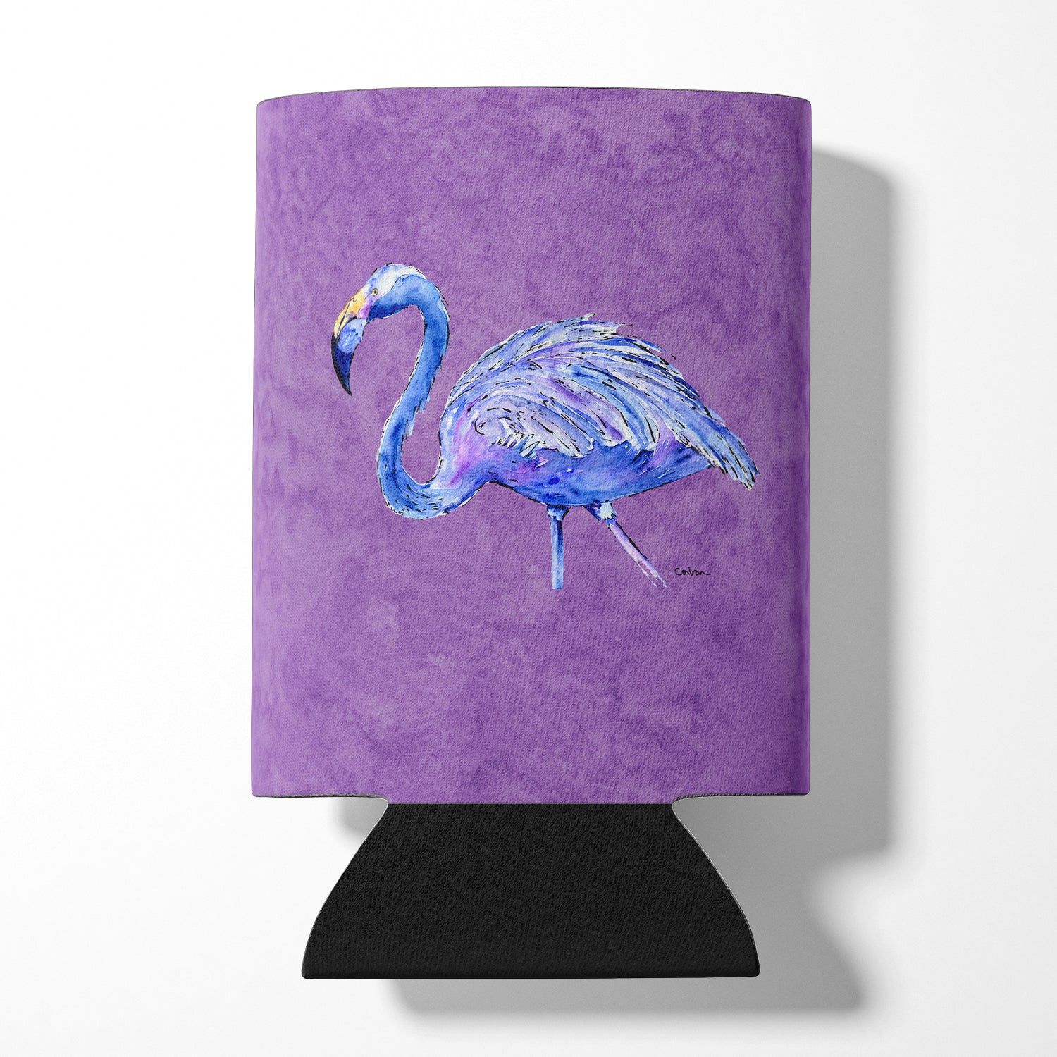 Flamingo on Purple Can or Bottle Beverage Insulator Hugger