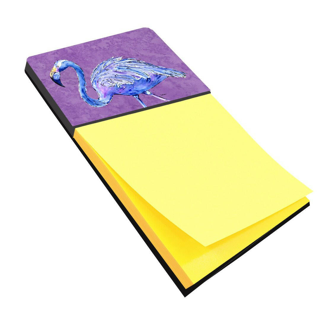 Flamingo on Purple Refiillable Sticky Note Holder or Postit Note Dispenser 8874SN by Caroline's Treasures