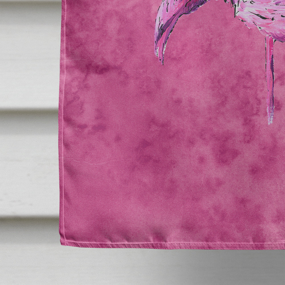 Flamingo on Pink Flag Canvas House Size  the-store.com.