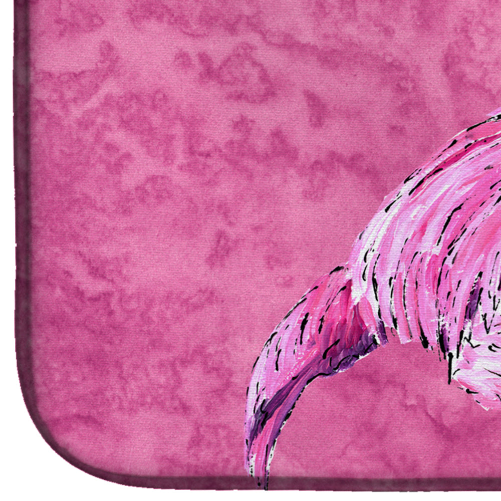 Flamingo on Pink Dish Drying Mat 8875DDM
