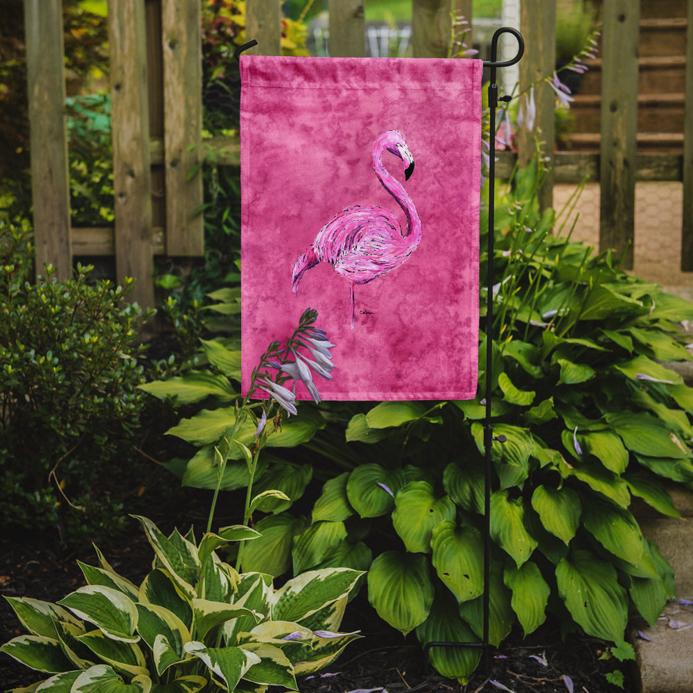 Flamingo on Pink Flag Garden Size