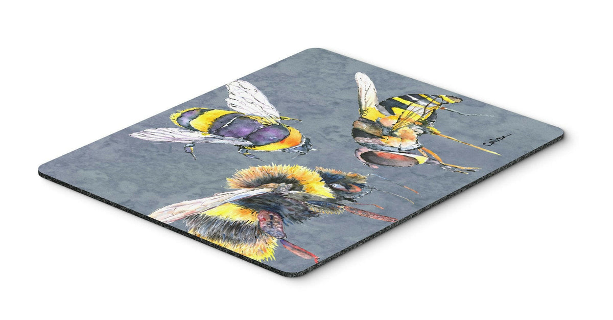 Bee Bees Times Three Mouse Pad, Hot Pad or Trivet by Caroline&#39;s Treasures