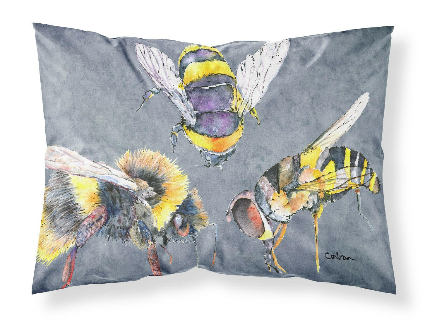 Bee Bees Times Three Moisture wicking Fabric standard pillowcase by Caroline's Treasures