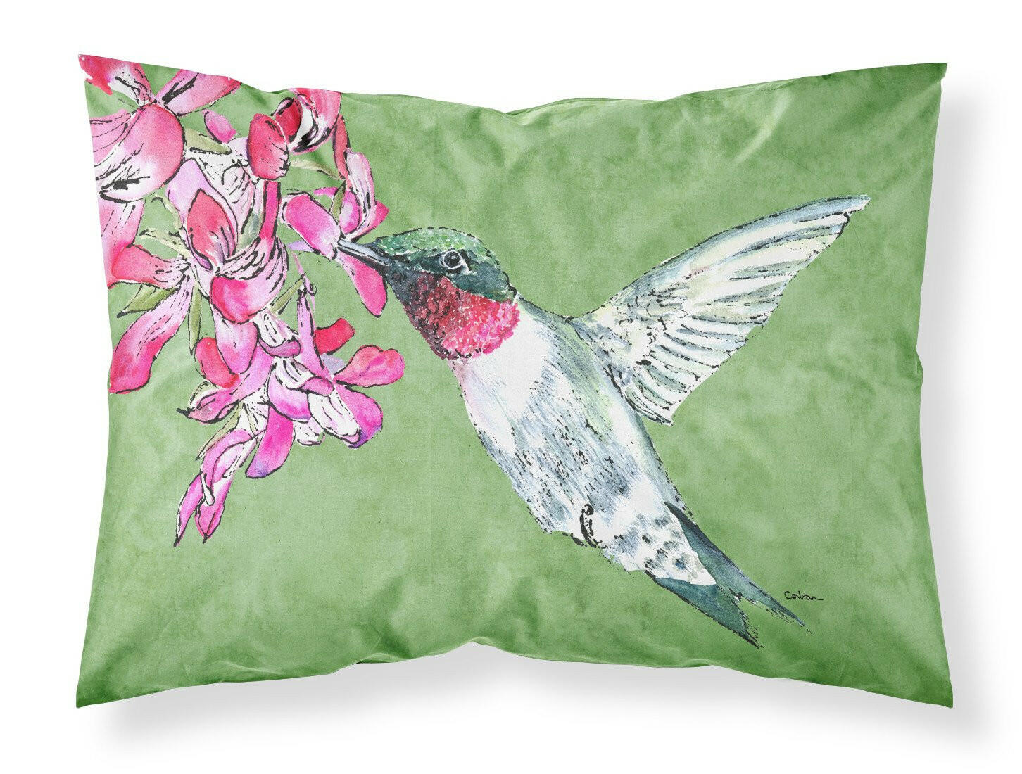 Hummingbird Moisture wicking Fabric standard pillowcase by Caroline's Treasures