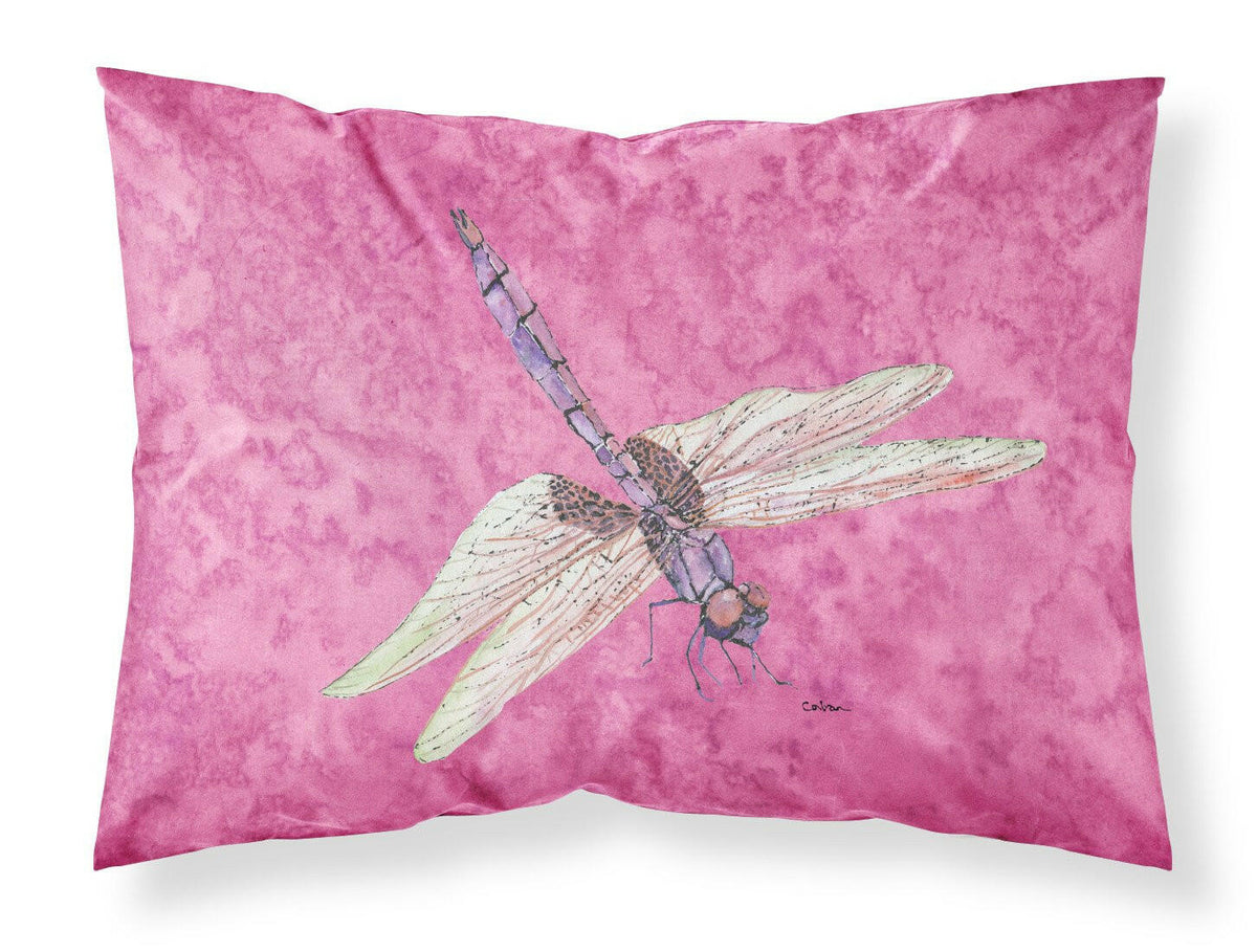 Dragonfly on Pink Moisture wicking Fabric standard pillowcase by Caroline&#39;s Treasures
