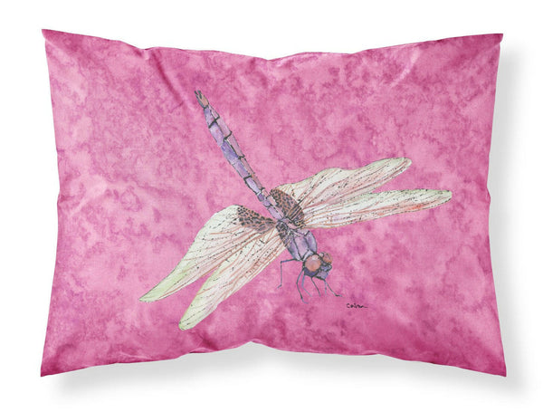 Dragonfly on Pink Moisture wicking Fabric standard pillowcase by Caroline's Treasures