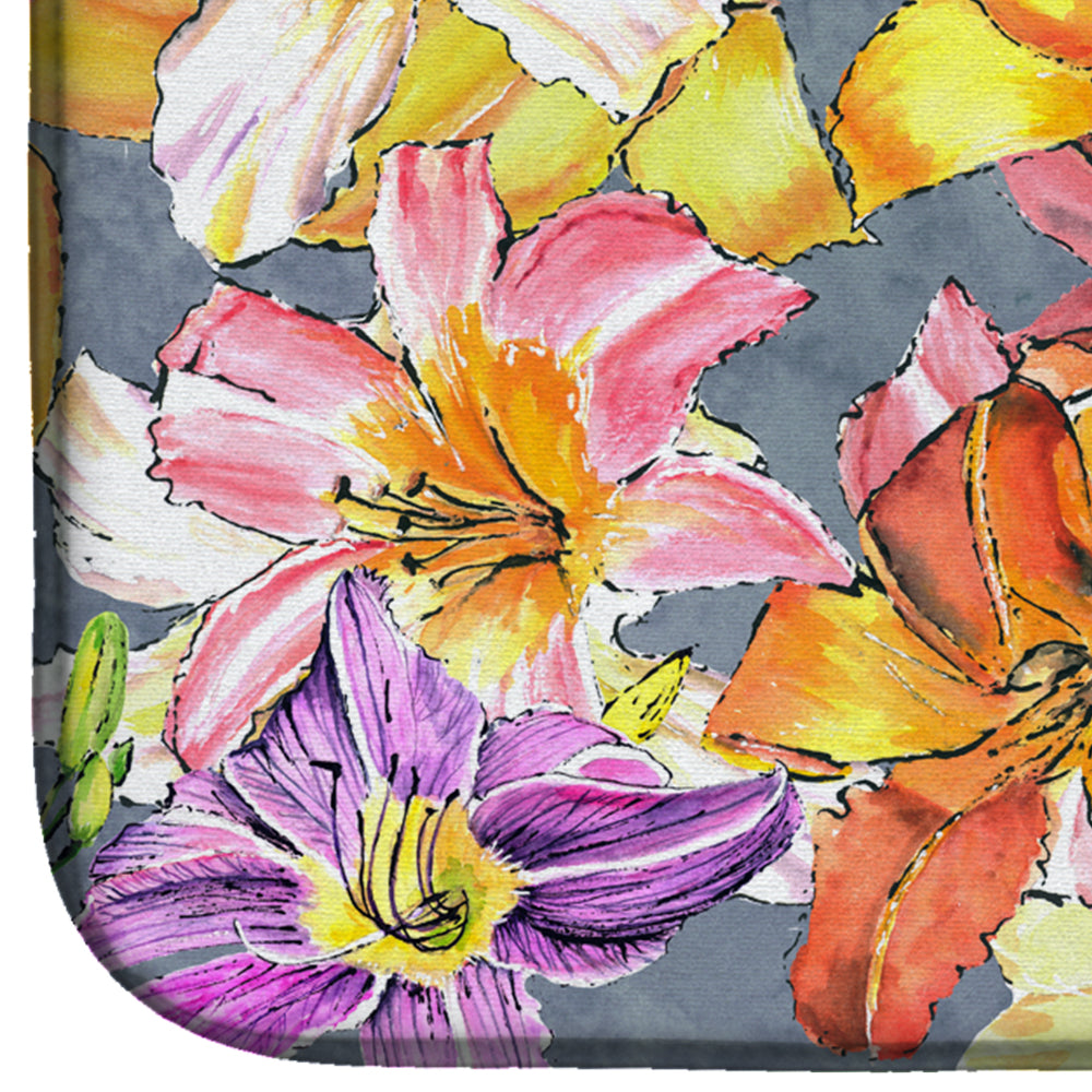Day Lillies Dish Drying Mat 8892DDM  the-store.com.