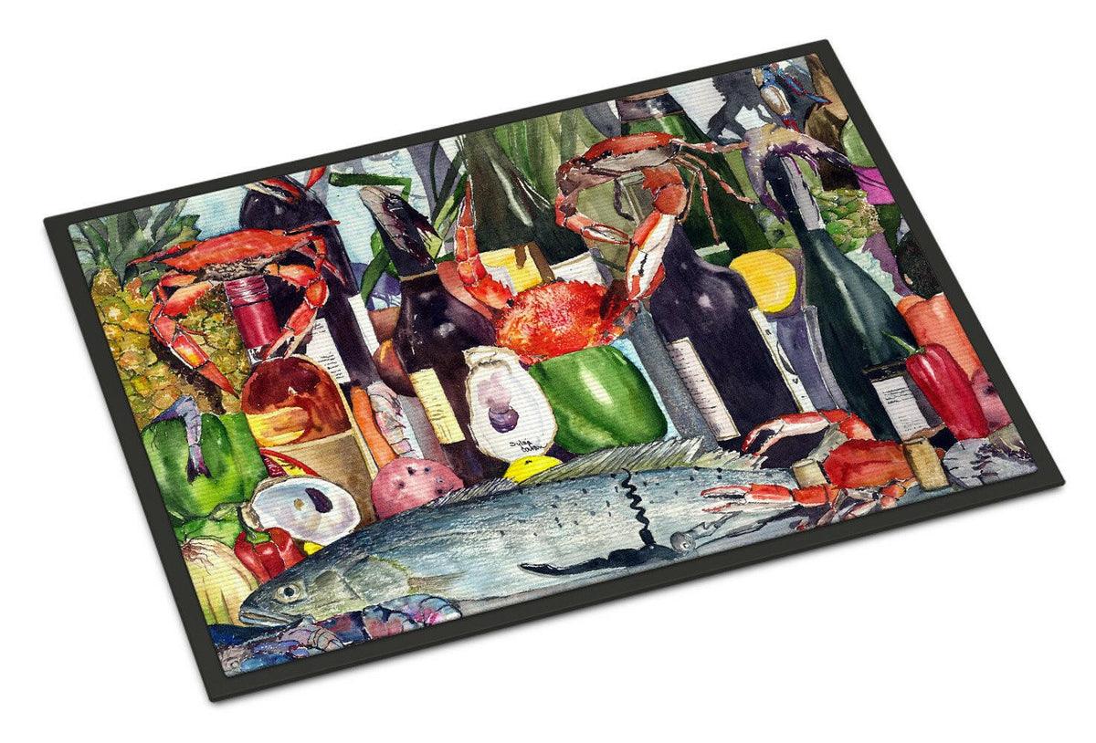 Wine and Speckled Trout Indoor or Outdoor Mat 24x36 - the-store.com