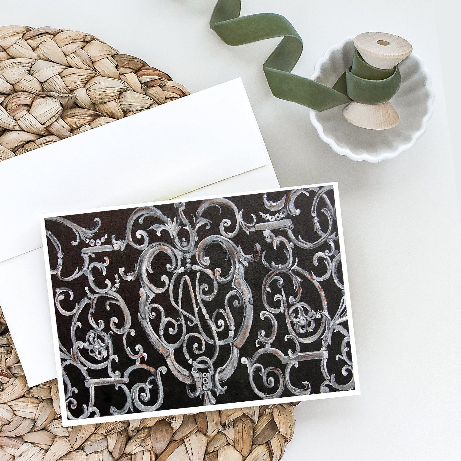 Ironwork Fence Greeting Cards and Envelopes Pack of 8 - the-store.com