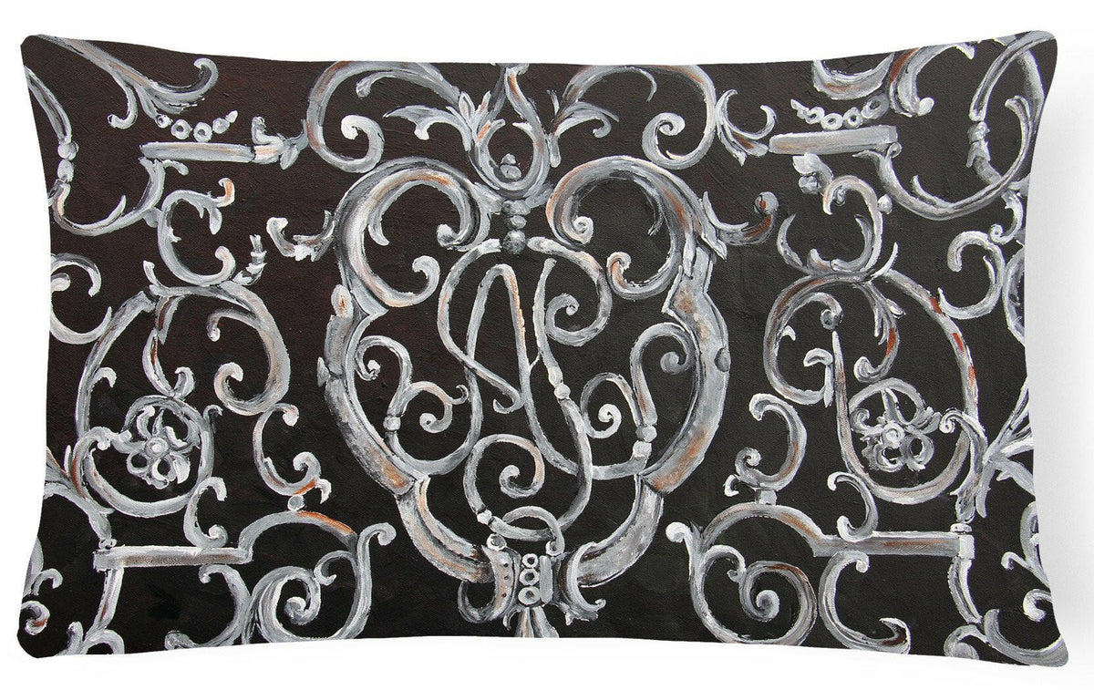 Ironwork Fence Canvas Fabric Decorative Pillow 8927PW1216 by Caroline&#39;s Treasures
