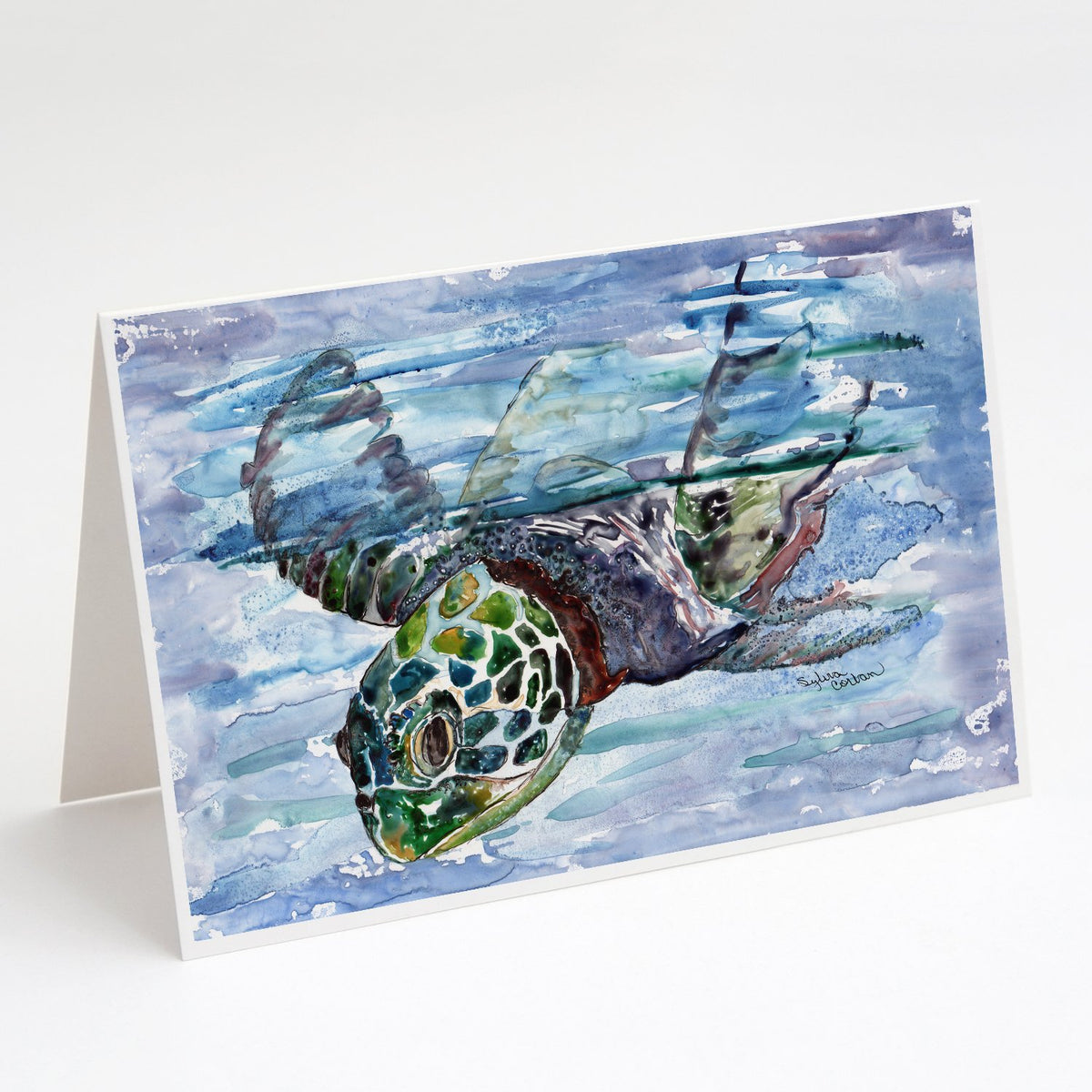 Buy this Loggerhead Turtle in a Dive Greeting Cards and Envelopes Pack of 8