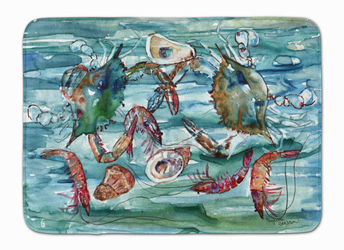 Crabs, Shrimp and Oysters in Water Machine Washable Memory Foam Mat 8944RUG - the-store.com