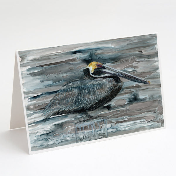 Buy this Pelican in Grey Greeting Cards and Envelopes Pack of 8