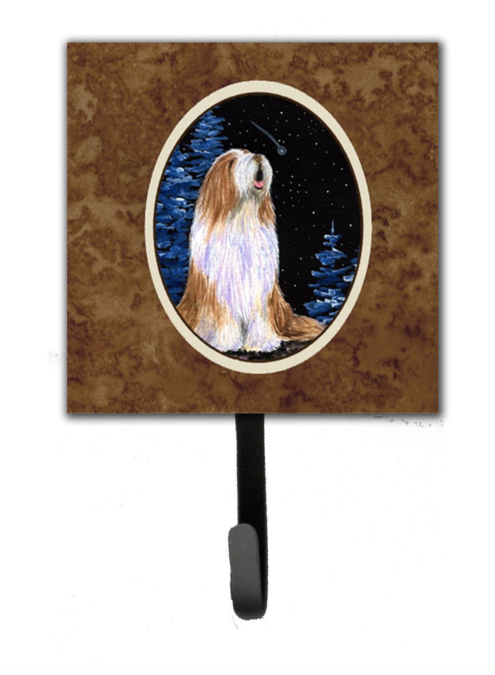 Starry Night Bearded Collie Leash Holder or Key Hook by Caroline&#39;s Treasures