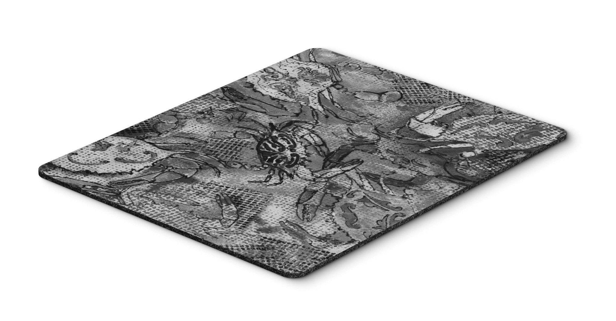 Grey Canvas Abstract Crabs Mouse Pad, Hot Pad or Trivet 8953MP by Caroline's Treasures
