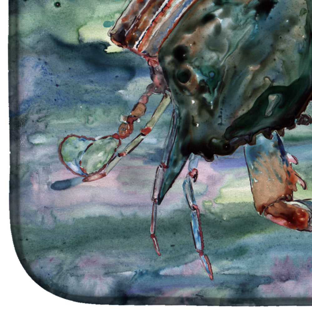 Watery Teal and Purple Crabs Dish Drying Mat 8954DDM  the-store.com.
