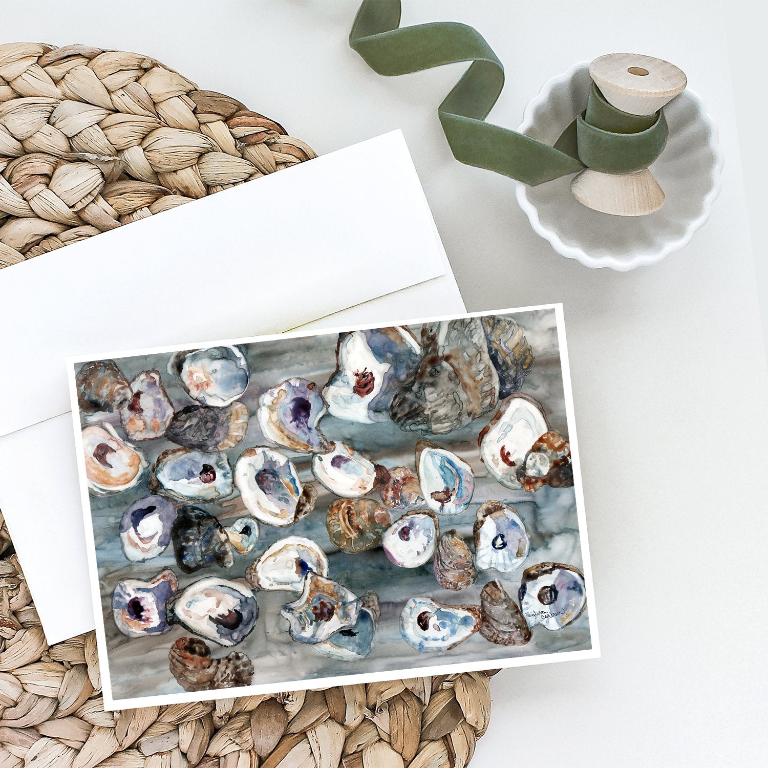 Bunch of Oysters Greeting Cards and Envelopes Pack of 8 - the-store.com