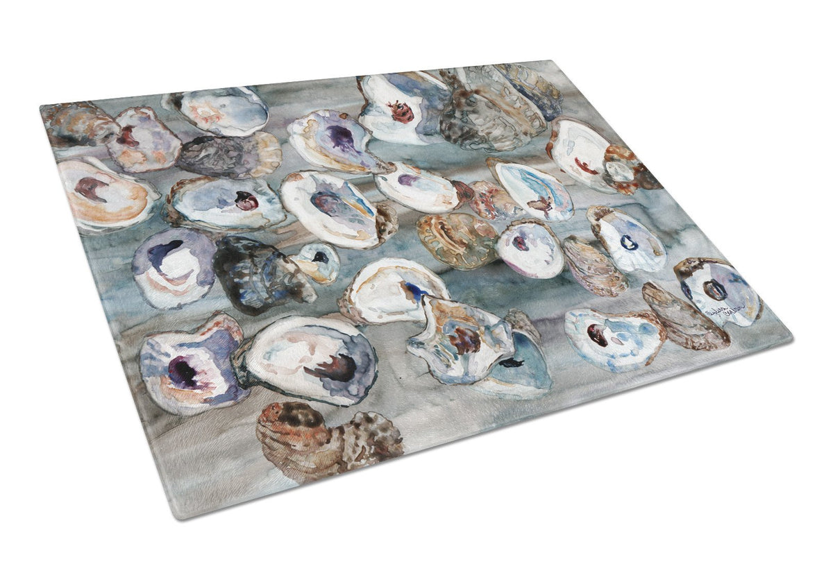 Bunch of Oysters Glass Cutting Board Large 8957LCB by Caroline&#39;s Treasures