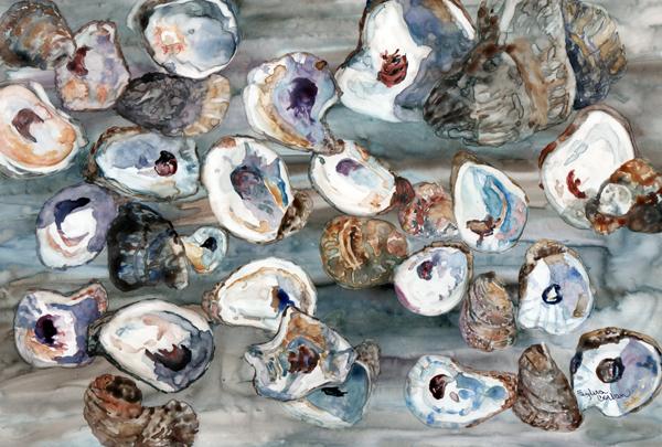 Bunch of Oysters Fabric Placemat 8957PLMT by Caroline&#39;s Treasures