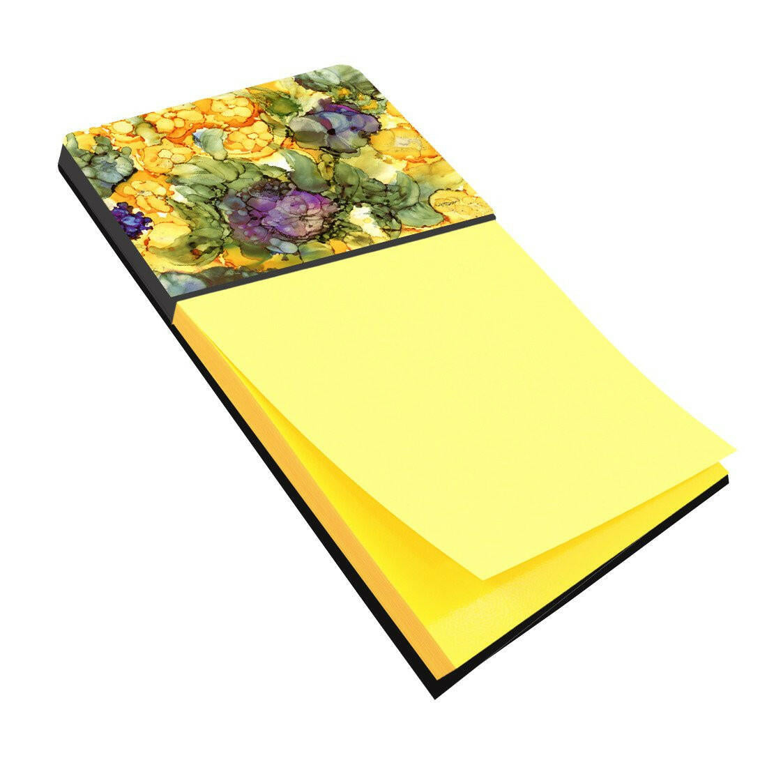 Abstract Flowers Purple and Yellow Sticky Note Holder 8958SN by Caroline's Treasures