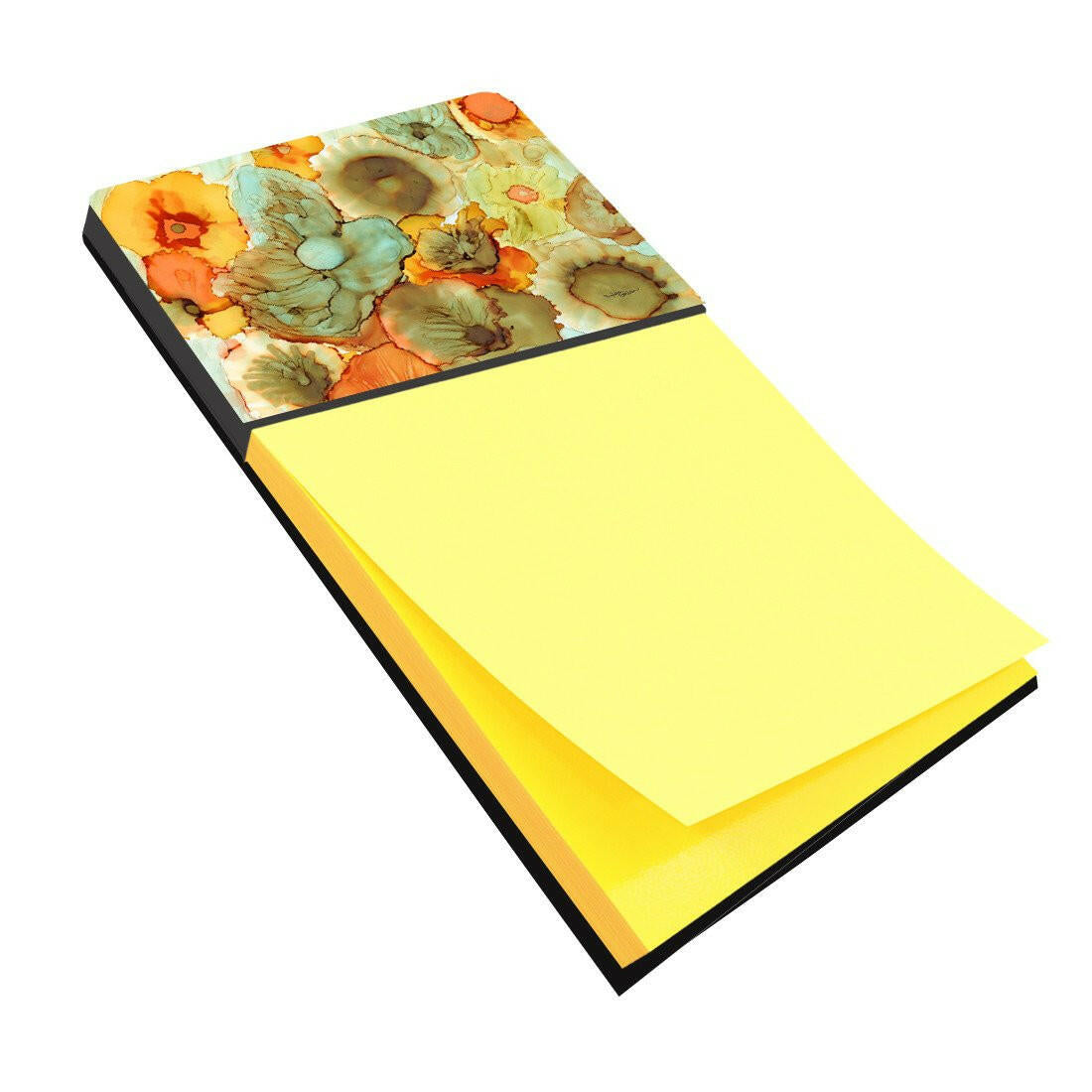 Abstract Flowers Teal and orange Sticky Note Holder 8959SN by Caroline&#39;s Treasures