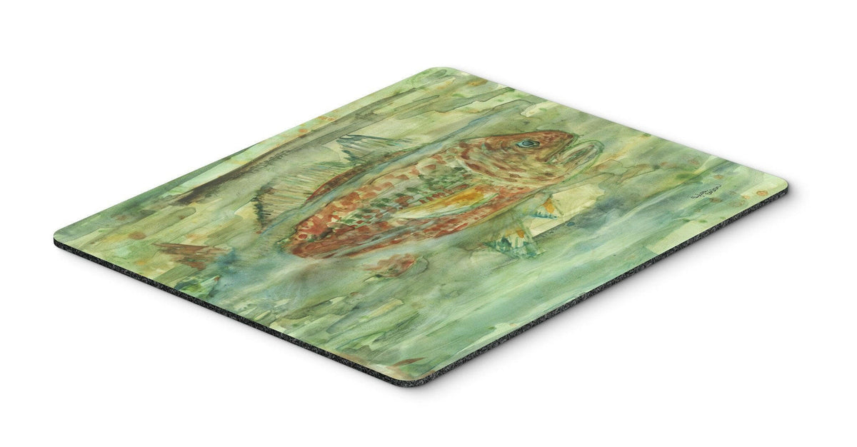 Abstract Red Fish Mouse Pad, Hot Pad or Trivet 8960MP by Caroline&#39;s Treasures