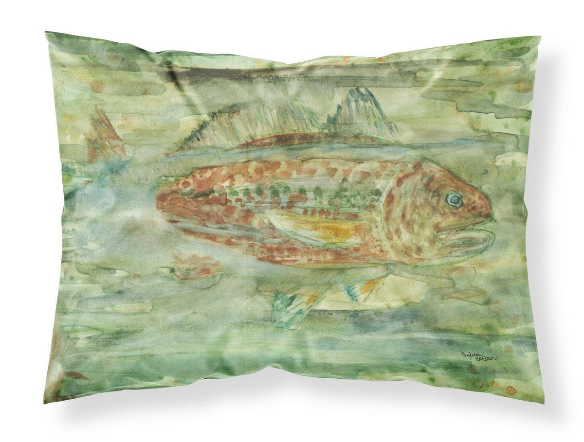 Abstract Red Fish Fabric Standard Pillowcase 8960PILLOWCASE by Caroline&#39;s Treasures