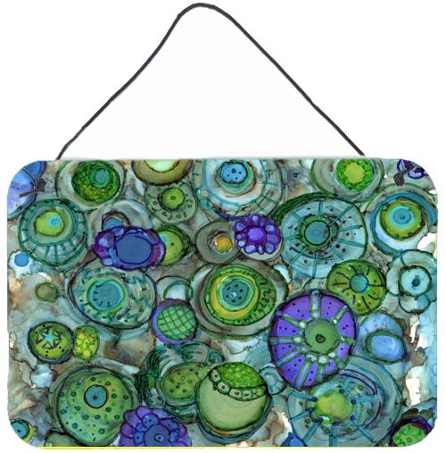 Abstract in Blues and Greens Wall or Door Hanging Prints by Caroline&#39;s Treasures