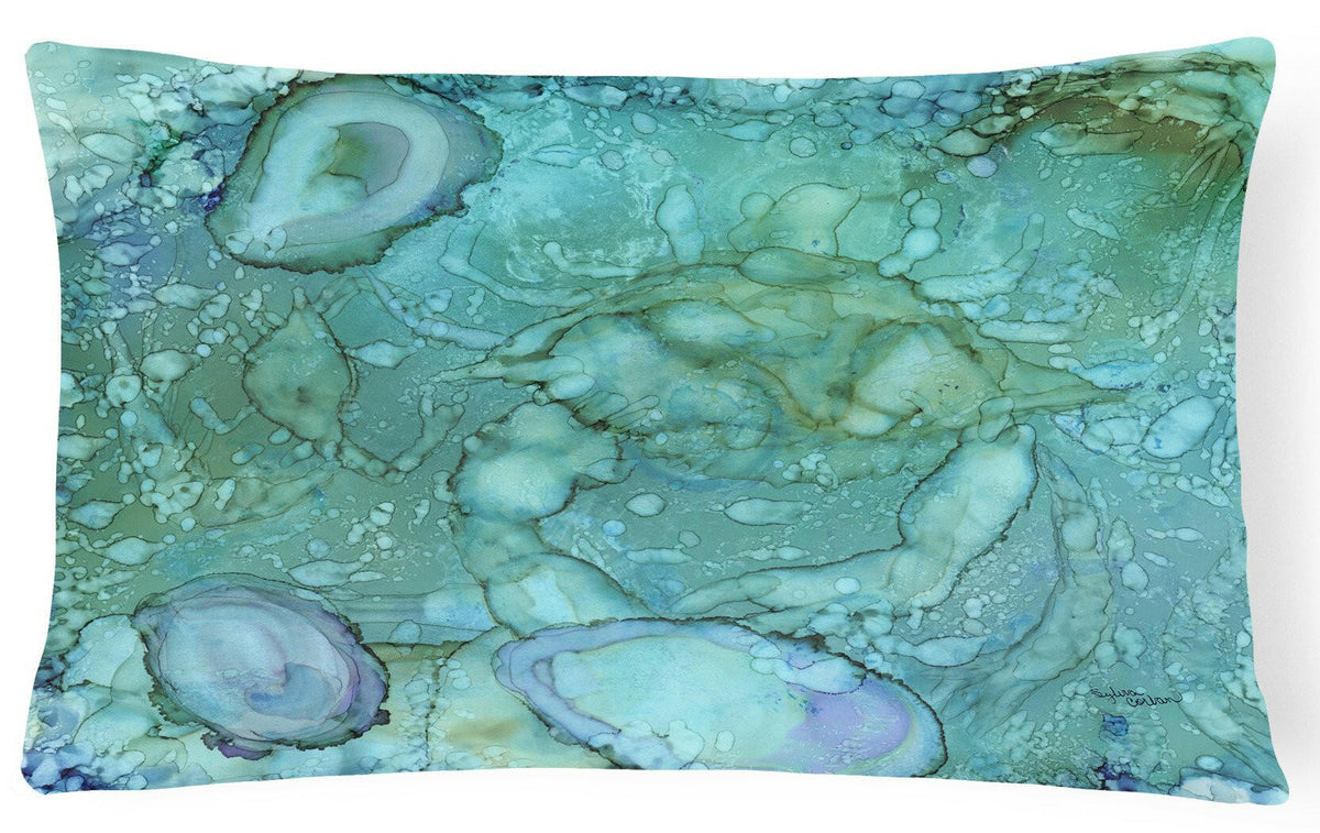 Abstract Crabs and Oysters Fabric Decorative Pillow 8963PW1216 by Caroline&#39;s Treasures