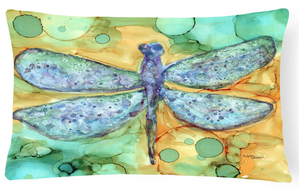 Abstract Dragonfly Fabric Decorative Pillow 8967PW1216 by Caroline&#39;s Treasures
