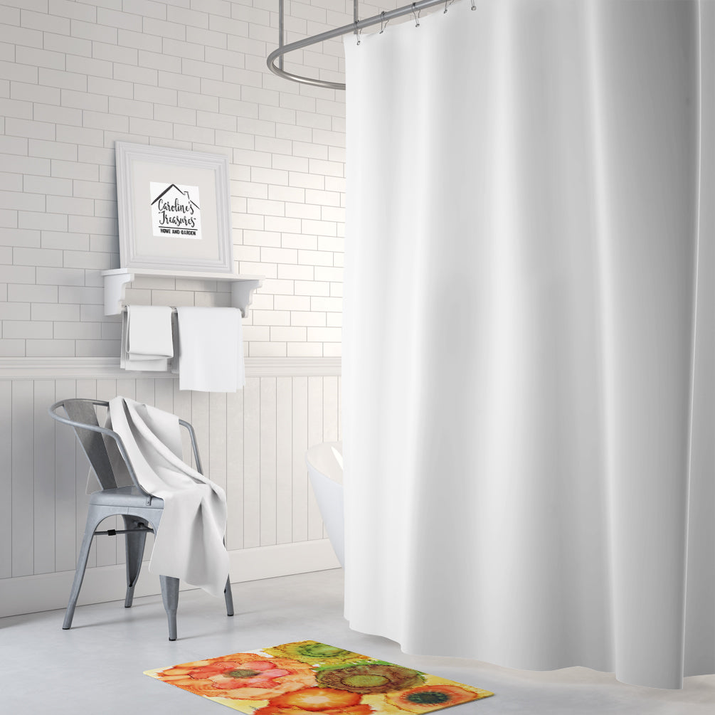 Caroline's Treasures Abstract Flowers Blossoms Machine Washable Memory Foam Mat 8970RUG