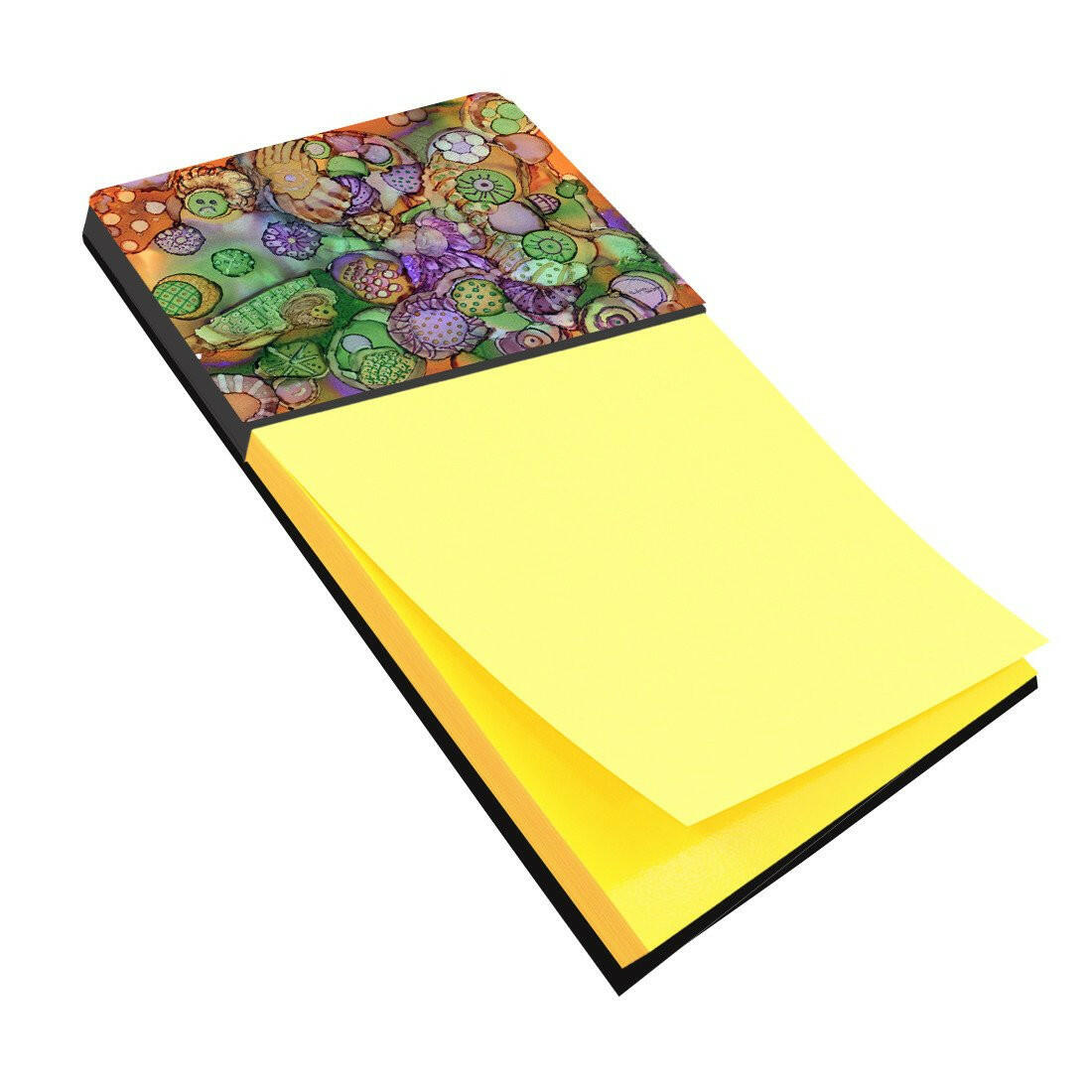 Abstract in Purple Green and Orange Sticky Note Holder 8971SN by Caroline's Treasures