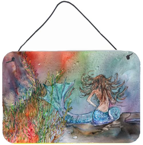 Brunette Mermaid Water Fantasy Wall or Door Hanging Prints by Caroline&#39;s Treasures