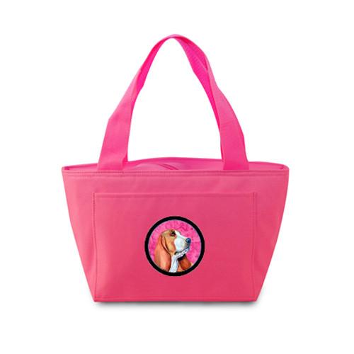 Pink Basset Hound  Lunch Bag or Doggie Bag LH9377PK by Caroline&#39;s Treasures