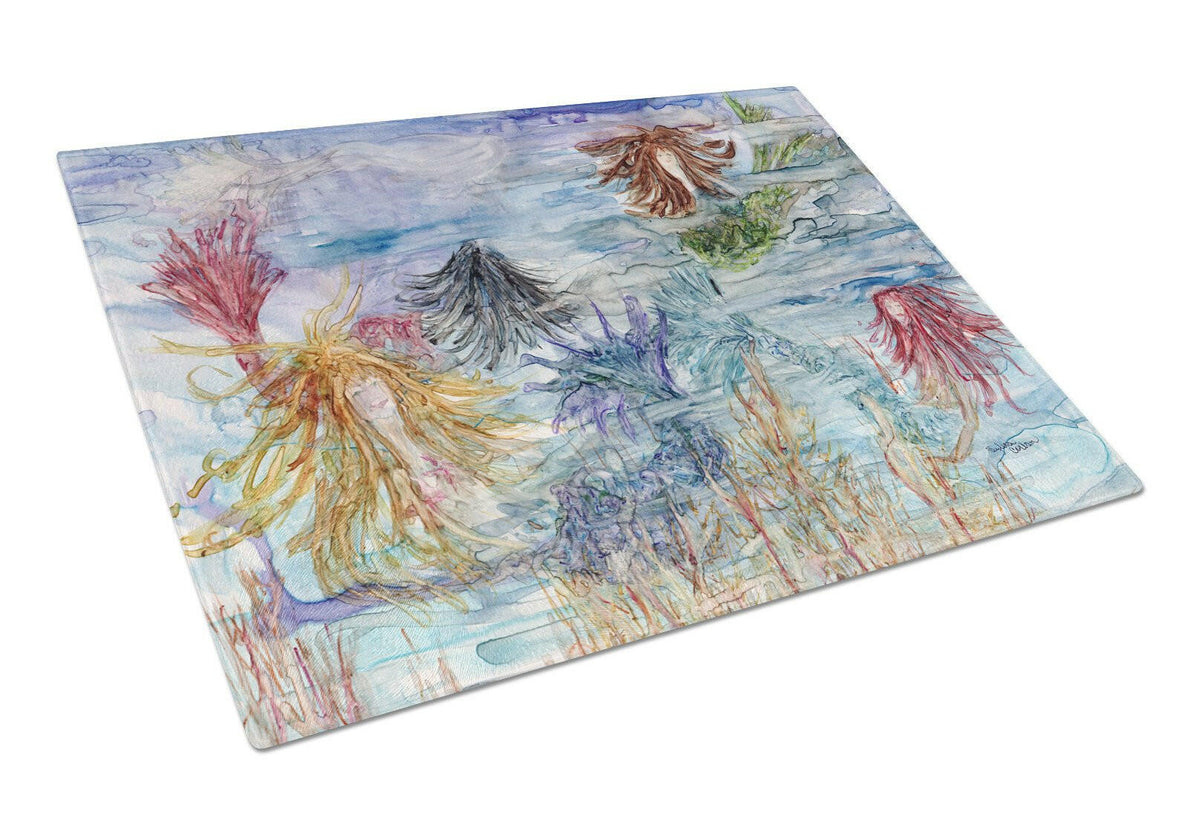 Abstract Mermaid Water Fantasy Glass Cutting Board Large 8975LCB by Caroline&#39;s Treasures