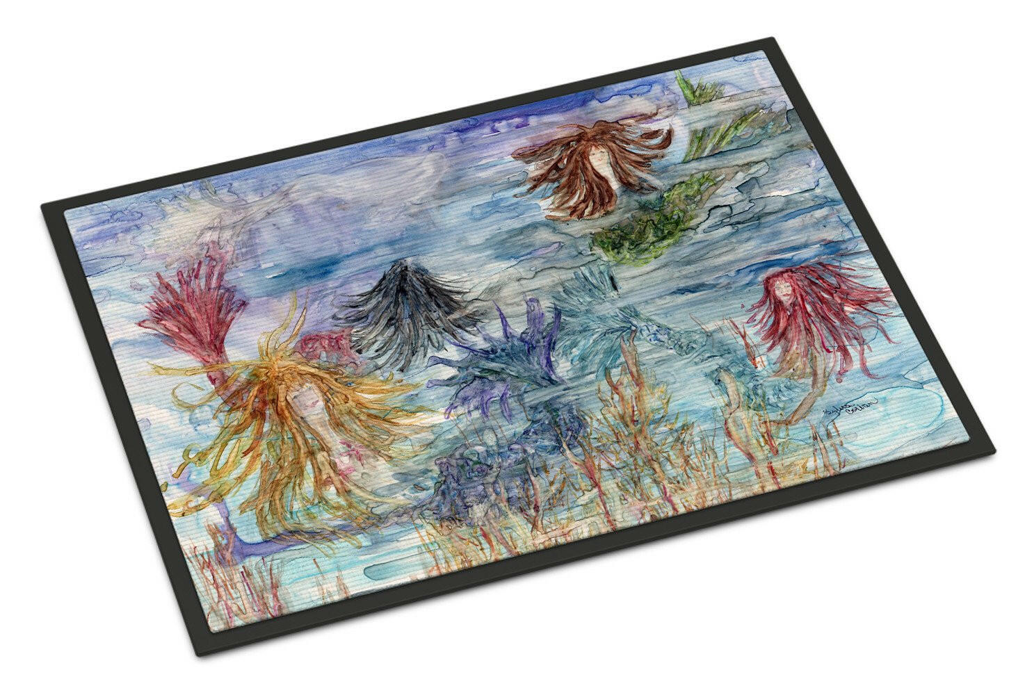 Abstract Mermaid Water Fantasy Indoor or Outdoor Mat 18x27 8975MAT - the-store.com
