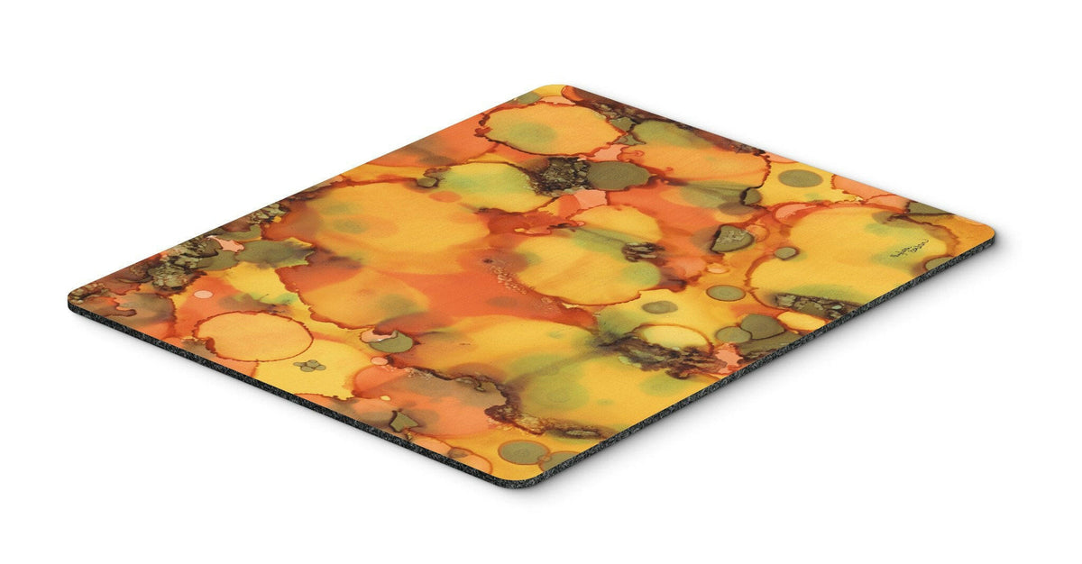 Abstract in Orange and Greens Mouse Pad, Hot Pad or Trivet 8976MP by Caroline&#39;s Treasures