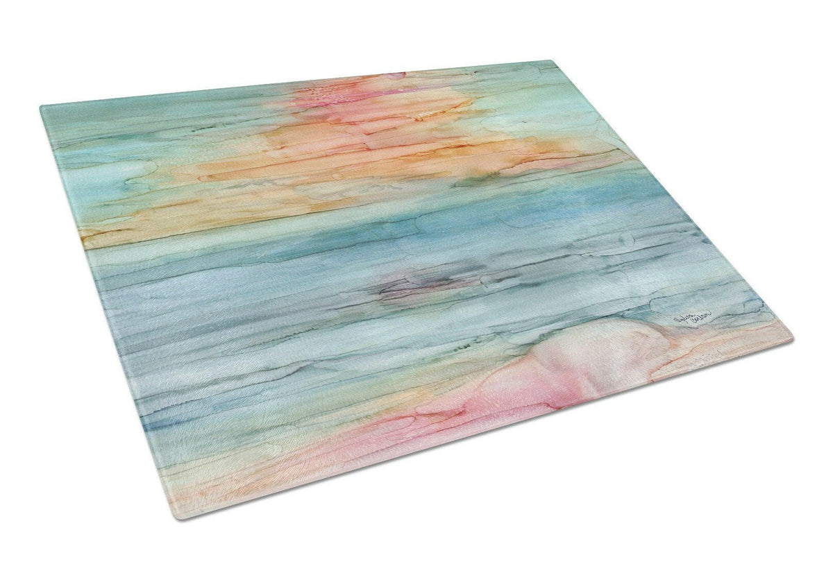 Abstract Rainbow Glass Cutting Board Large 8979LCB by Caroline&#39;s Treasures