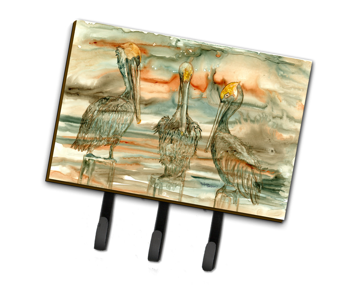 Pelicans on their perch Abstract Leash or Key Holder 8980TH68