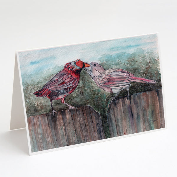 Buy this Red Bird Feeding Greeting Cards and Envelopes Pack of 8