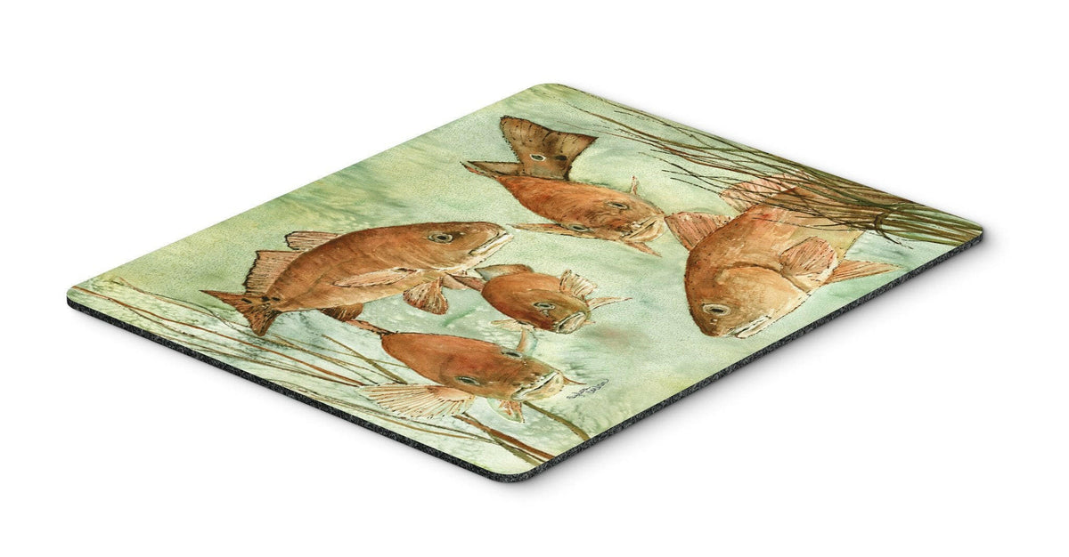 Red Fish Swim Mouse Pad, Hot Pad or Trivet 8983MP by Caroline&#39;s Treasures